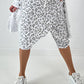 Stylische Hose mit Überwurf im Knit-Look - weiss