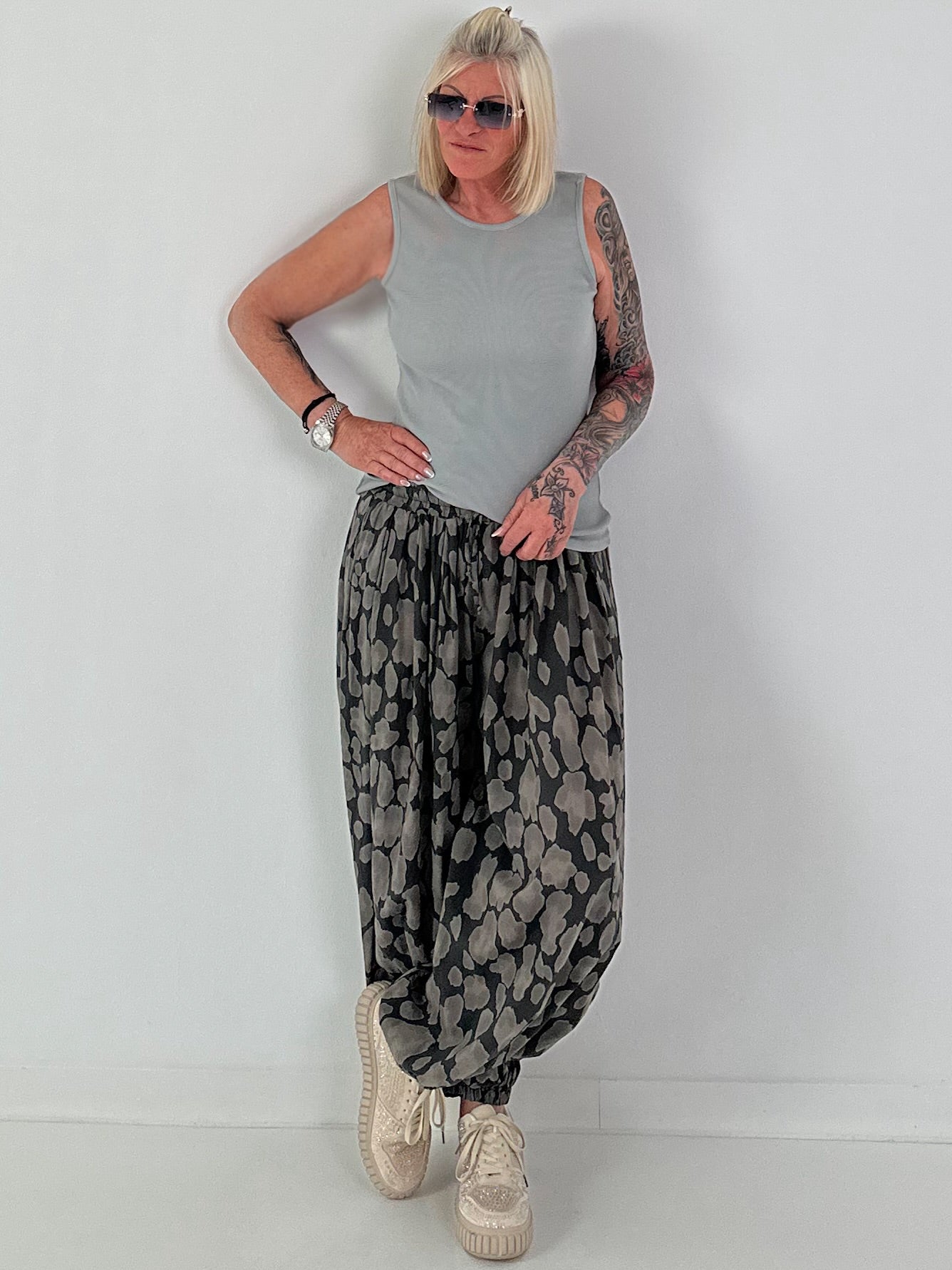 Ripp Tank Top  - grau