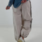 Pants with elastic waistband - beige