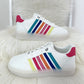 Sneaker mit bunten Streifen - weiss