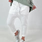 Sweatshirt Baggy mit aufgesetzten Taschen - weiss