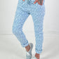 Hose mit Muster - hellblau