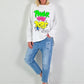Sweatshirt model "Power" - white