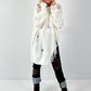 Destroyed sweater model "Broken Line" - ecru