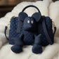 Canvas bag with special details and Speedy shape - denim