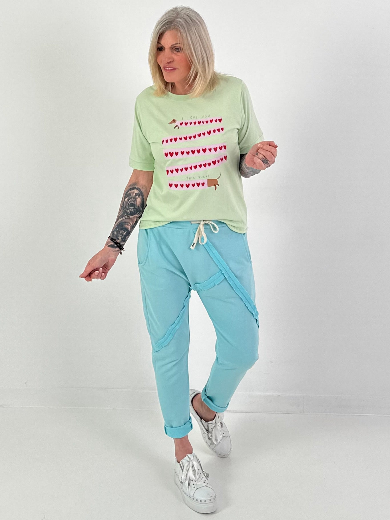 Shirt Dog Love - mint