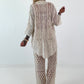 Ibiza Bluse mit aufwendigen Details - beige