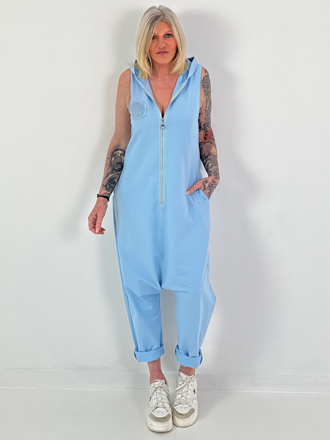 Jumpsuit Peace - hellblau