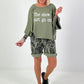 Oversized Shirt Show Must Go On - khaki