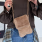 Small fur bag / Phone bag - taupe
