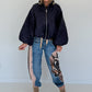 Jacke mit Puffärmelchen - marine