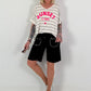 T-Shirt mit Streifen Sunset - ecru-schwarz
