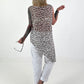 Net top Leo asymmetric - beige