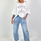 Oversized Shirt Normal is Boring - white