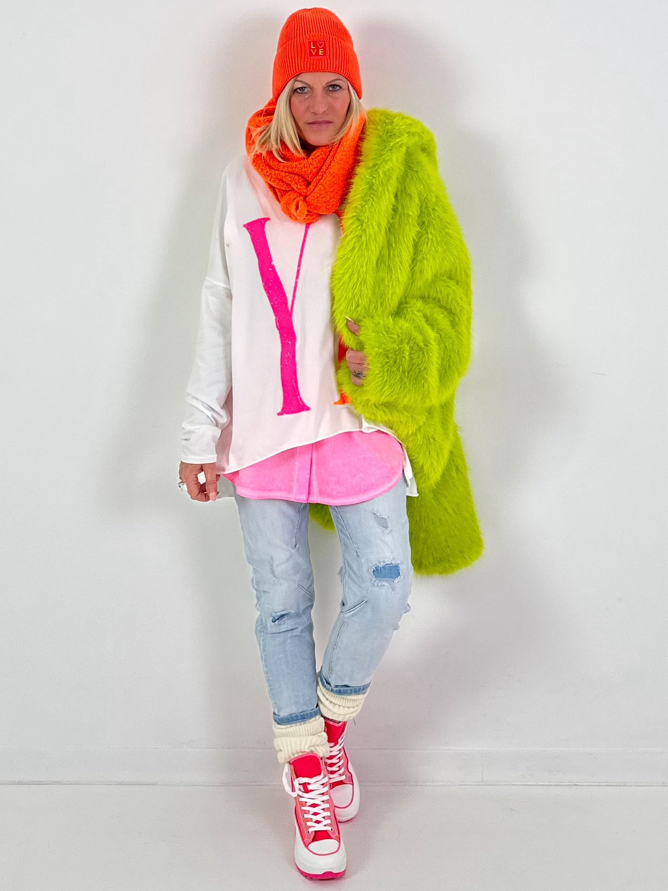 Sjaalmodel "Soft Snug" - Oranje