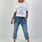 T-Shit Charme - weiss-hellblau