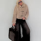 Jacke in kuscheliger Teddy-Curly-Optik - beige