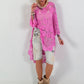 Crochet tunic with pattern - pink