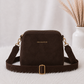 Crossbody-Bag in Wildleder-Optik - mokka