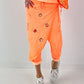 Stylische Hose im Knit-Look - neonorange