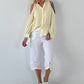 Bluse mit cold shoulder Detail - gelb