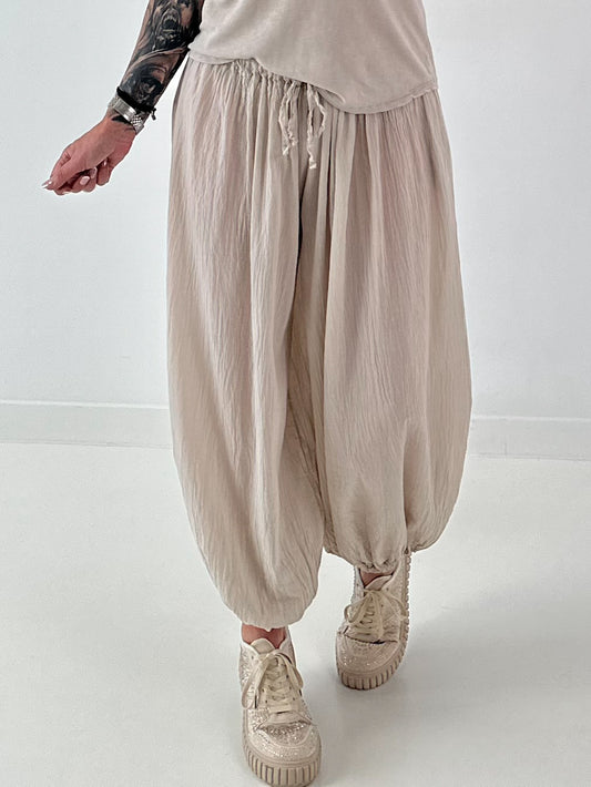 Lichte harembroek - beige