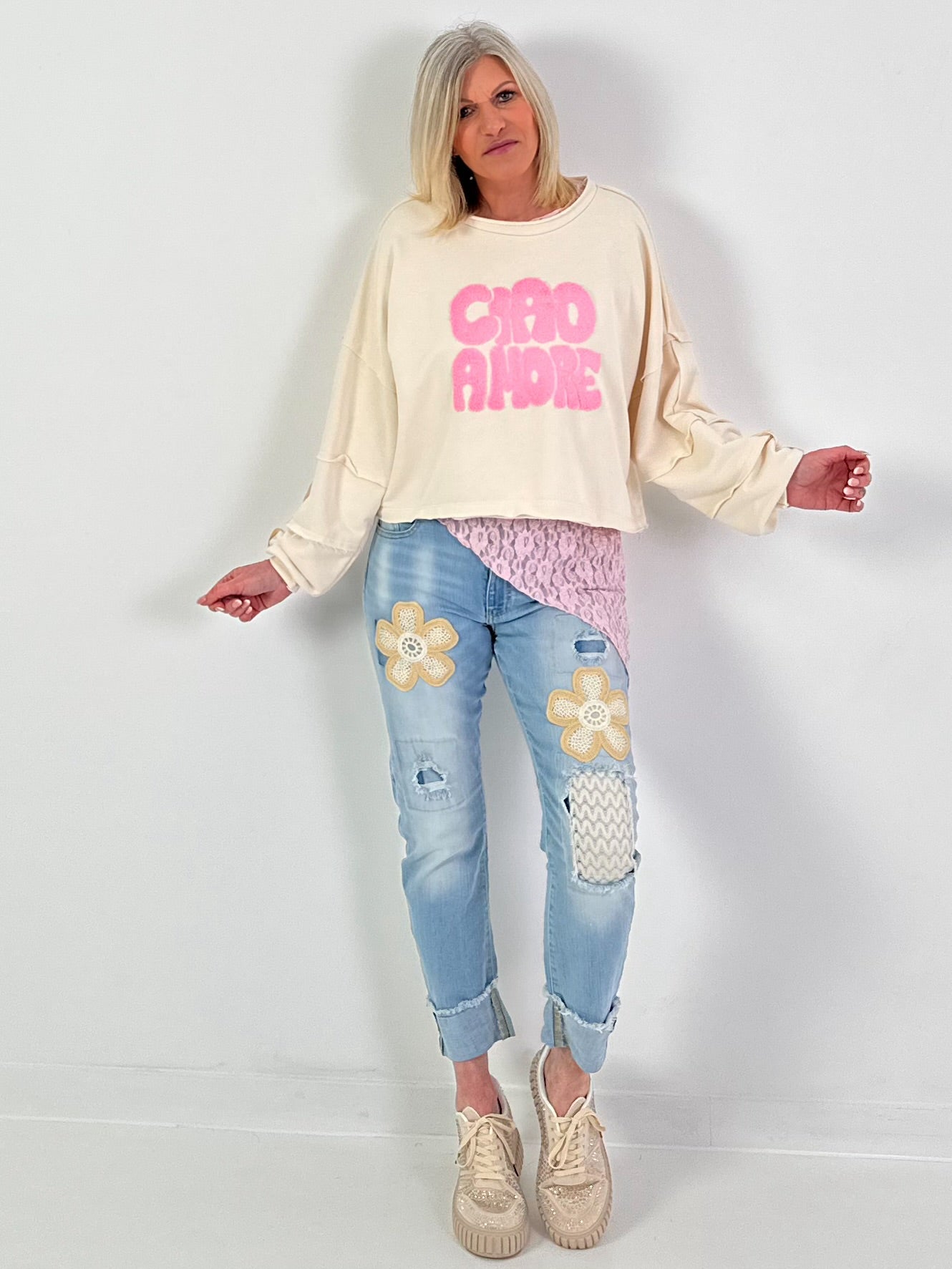 Sweater Ciao Amore - creme