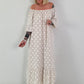 Carmen Sommerkleid mit Tupfen - beige
