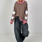 Sweatshirt mit trendigen Herzelementen - taupe