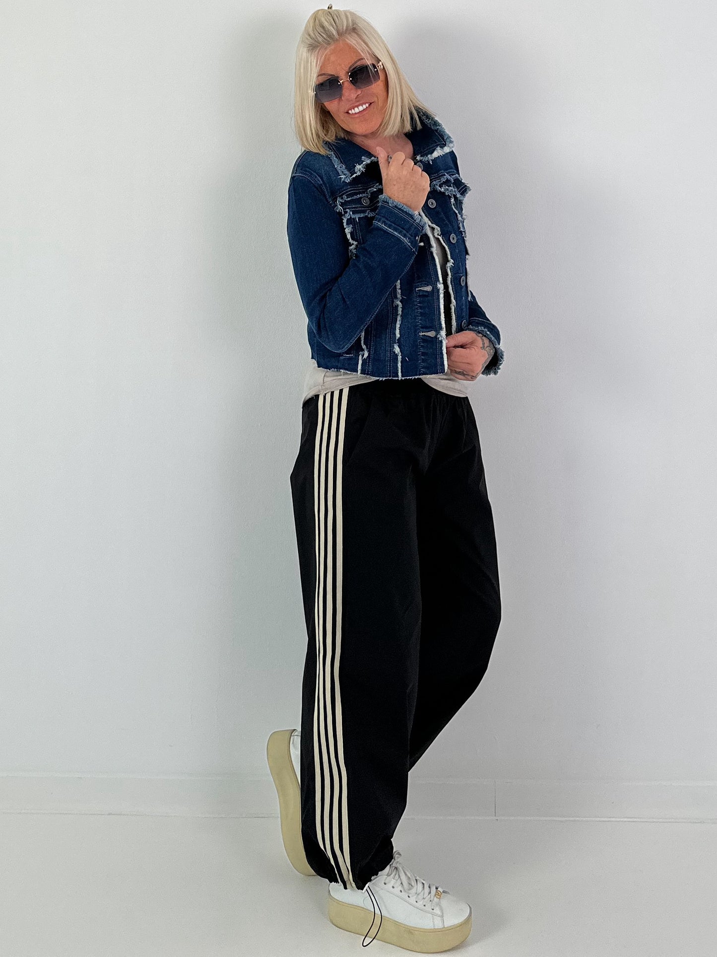 Fringed Denim Jacket - denim
