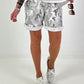 Sweat Short Camouflage mit Nieten - grau-mehrfarbig