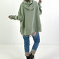 Oversized hoodie model "SUN" - sage