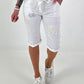 Shorts with patches - white