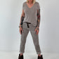 Ripp T-Shirt stone washed-  taupe