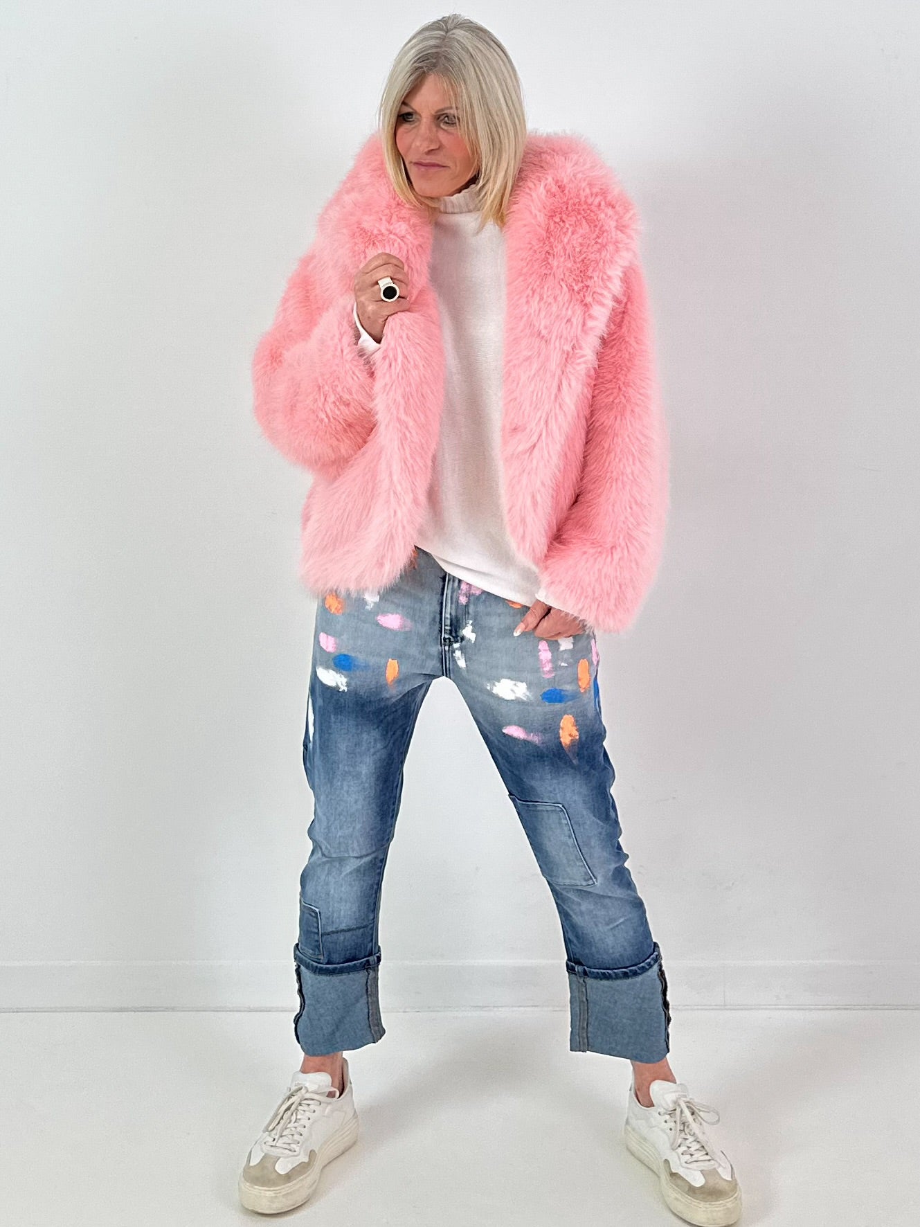 Bontjas model "Cloud 9" - roze