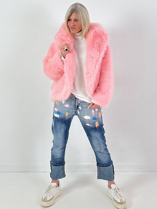 Bontjas model "Cloud 9" - roze