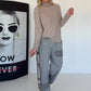 Basic Rollkragenpullover - taupe