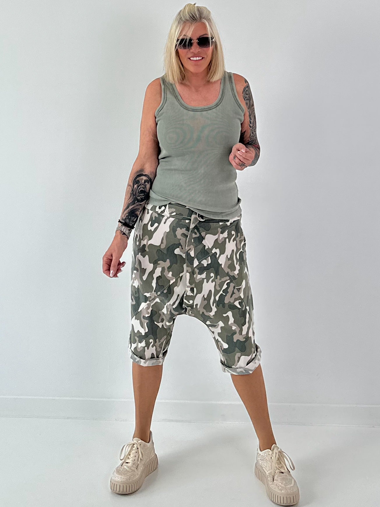 Ripp Tank Top  stone washed - khaki
