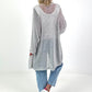 Crochet jacket with Lurex - grey