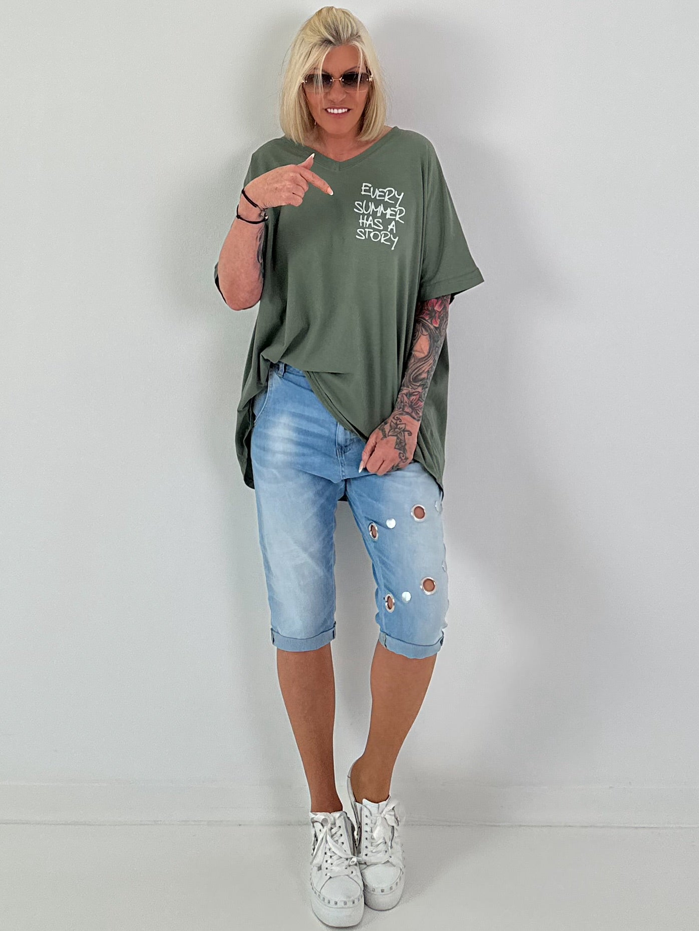 Oversized Shirt Summer - khaki