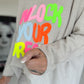 V-hals trui Unlock Your Dreams - beige-meerkleurig