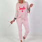Shirt mit Streifen Smile - rosa-weiss