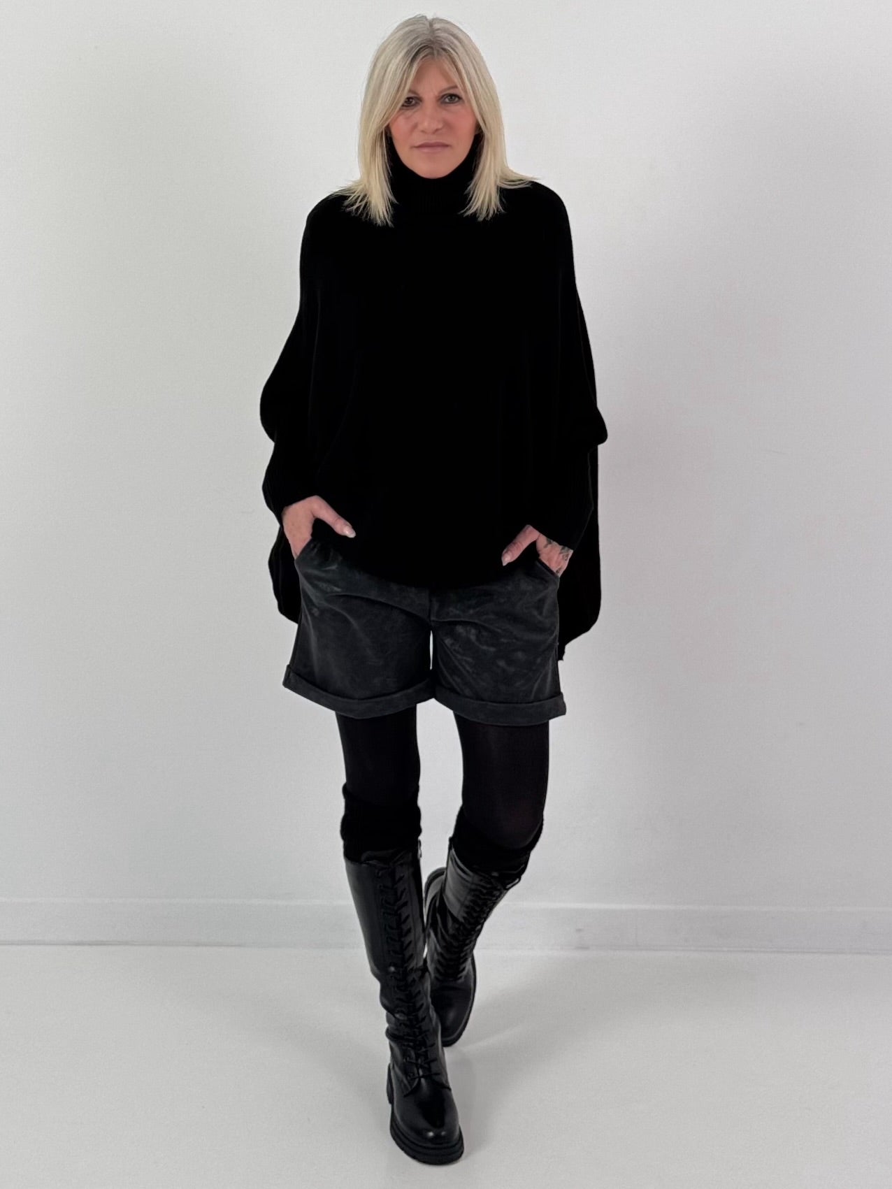 Oversized trui model "Relaxed Chic" - zwart