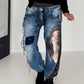 Jogg-Jeans im Used Look Woman & Pearl - denim-Schwarz