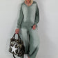 Casual sweatshirt in used look - kaki