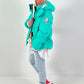 Gewatteerde jas model "Polarline" - turquoise