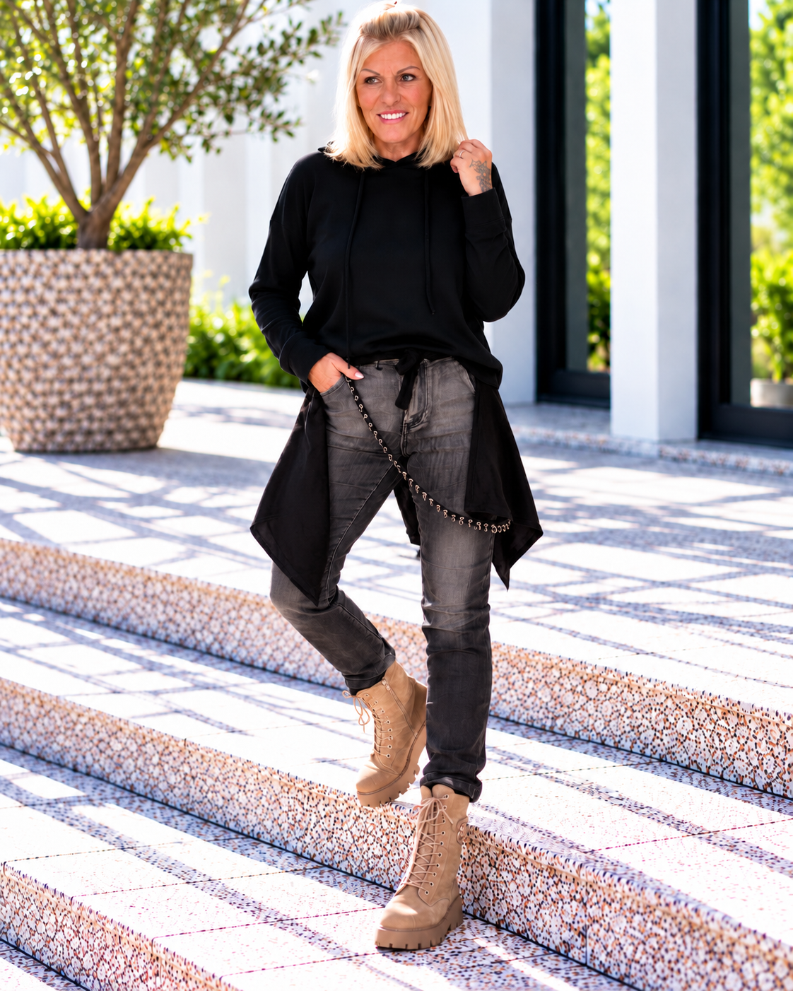 Waist Wrap in Wildlederoptik - schwarz ( lieferbar ab ca. 29.10.26)