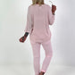 Shirt mit Streifen Smile - rosa-weiss