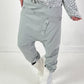 Baggy Hose Modell "Button-Belt" - hellgrau ( lieferbar ab ca. 12.12.25)