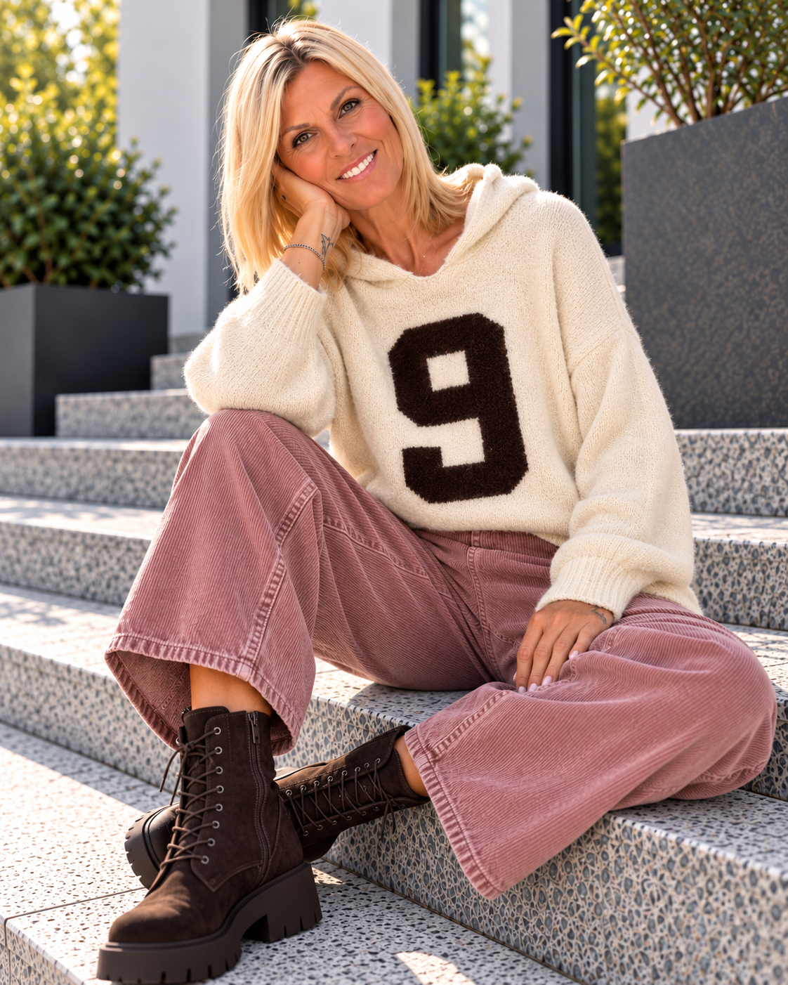 Kuscheliger Hoodie No. 9 - creme